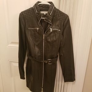 Leather  coat